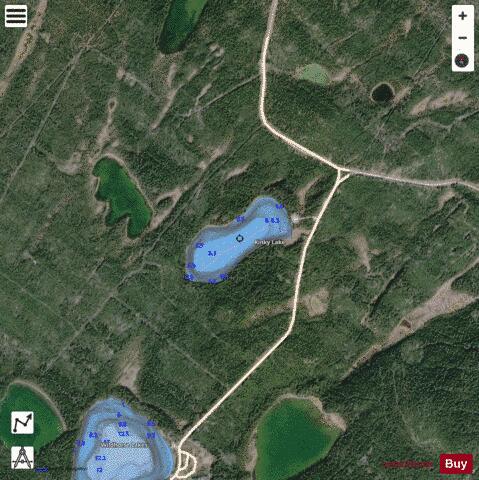 Kinky Lake depth contour Map - i-Boating App - Satellite