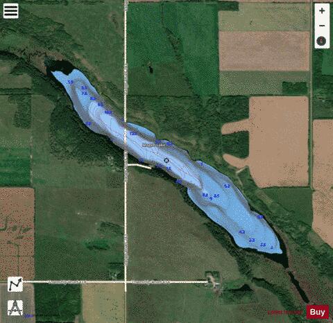 Magee Lake depth contour Map - i-Boating App - Satellite