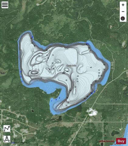 Marie Lake depth contour Map - i-Boating App - Satellite