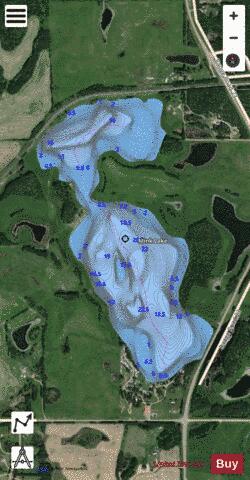 Mink Lake depth contour Map - i-Boating App - Satellite