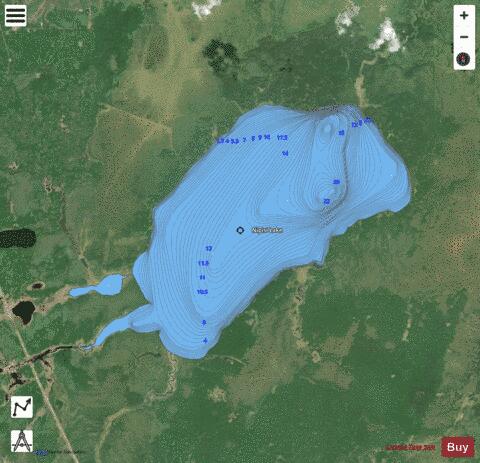 Nipisi Lake depth contour Map - i-Boating App - Satellite