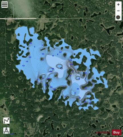 Oliver Lake depth contour Map - i-Boating App - Satellite
