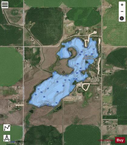 Park Lake depth contour Map - i-Boating App - Satellite