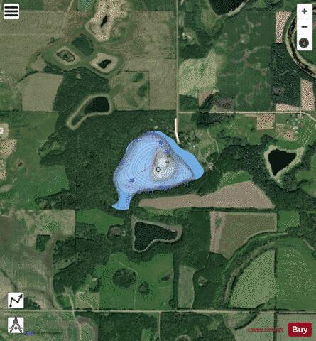 Peanut Lake depth contour Map - i-Boating App - Satellite