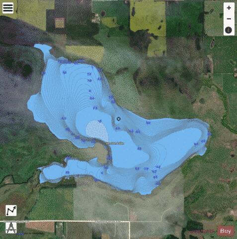 Samson Lake depth contour Map - i-Boating App - Satellite