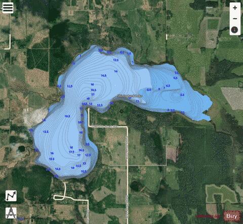 Shiningbank Lake depth contour Map - i-Boating App - Satellite