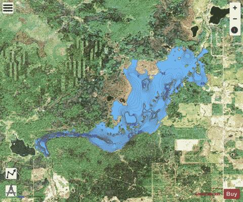 South Heart Reservoir depth contour Map - i-Boating App - Satellite