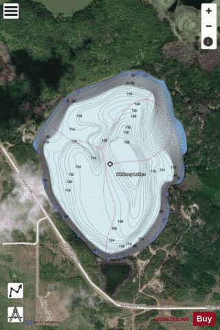 Whitney Lake depth contour Map - i-Boating App - Satellite