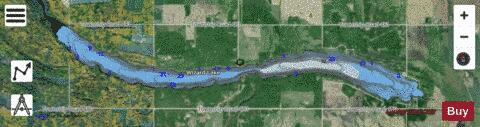 Wizard Lake depth contour Map - i-Boating App - Satellite