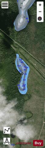 Upper Lions Lake depth contour Map - i-Boating App - Satellite