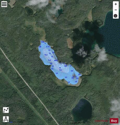 Shoal Lakes #2 depth contour Map - i-Boating App - Satellite