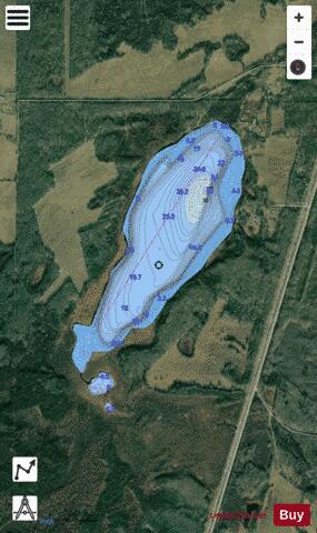 Big Lake depth contour Map - i-Boating App - Satellite
