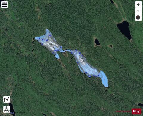 Cottus Lake depth contour Map - i-Boating App - Satellite