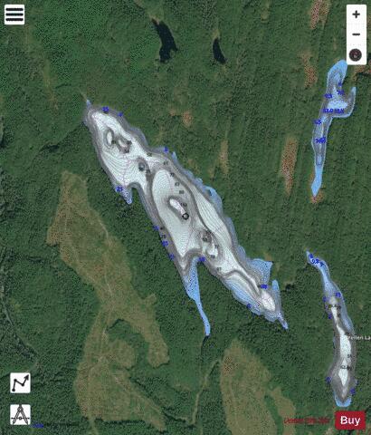 Ethan Lake depth contour Map - i-Boating App - Satellite