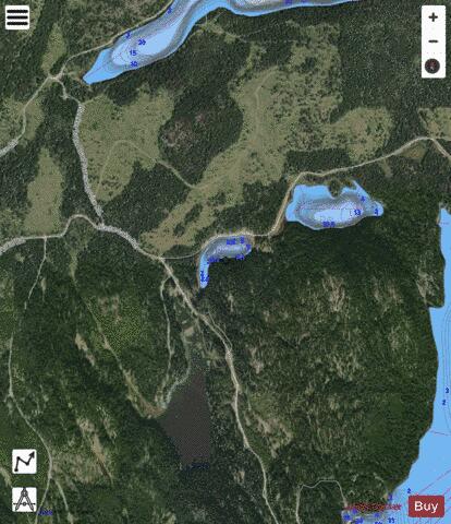 Rose Lake depth contour Map - i-Boating App - Satellite