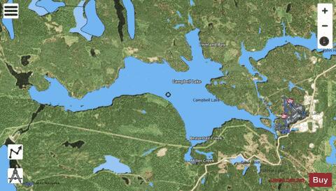 McIvor Lake depth contour Map - i-Boating App - Satellite