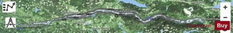 Fran�ois Lake depth contour Map - i-Boating App - Satellite