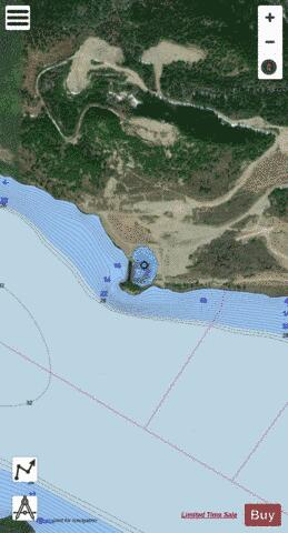 Pinchi Lake depth contour Map - i-Boating App - Satellite