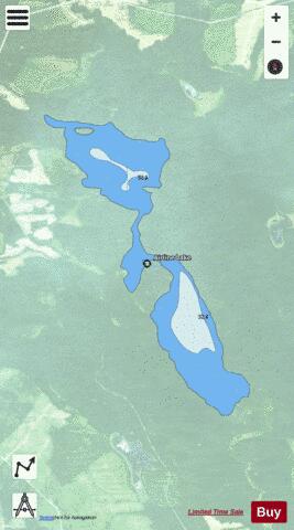 Airline Lake depth contour Map - i-Boating App - Satellite