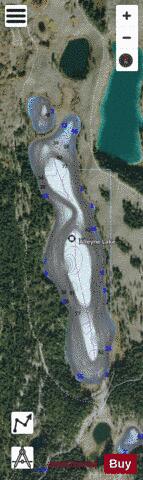 Alleyne Lake depth contour Map - i-Boating App - Satellite
