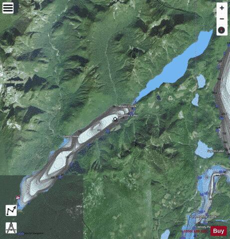 Alouette Lake depth contour Map - i-Boating App - Satellite