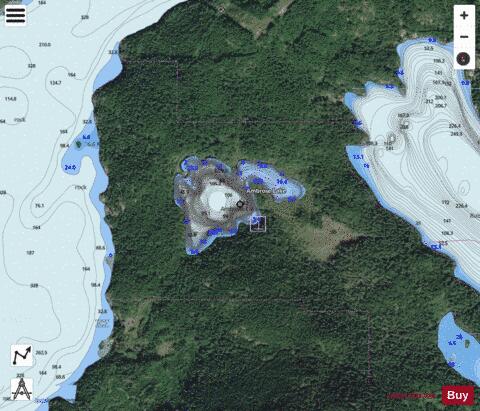 Ambrose Lake depth contour Map - i-Boating App - Satellite