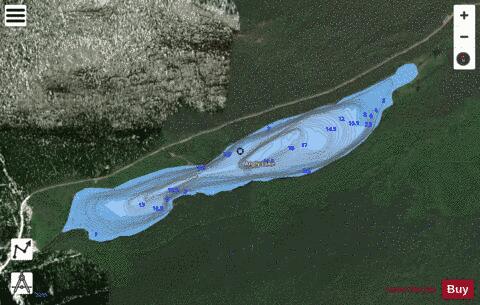 Angly Lake depth contour Map - i-Boating App - Satellite