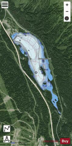 Azouzetta Lake depth contour Map - i-Boating App - Satellite