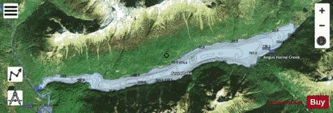Azure Lake depth contour Map - i-Boating App - Satellite