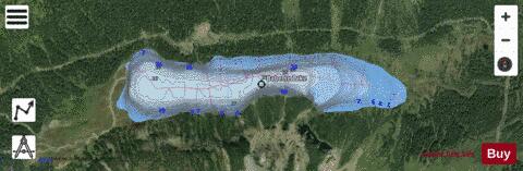 Babette Lake depth contour Map - i-Boating App - Satellite