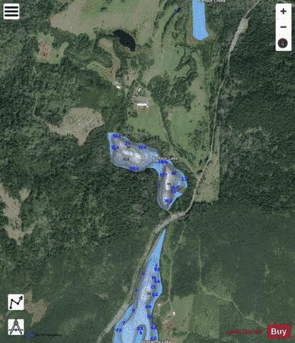 Balfour Lake depth contour Map - i-Boating App - Satellite