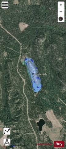 Baptiste Lake depth contour Map - i-Boating App - Satellite