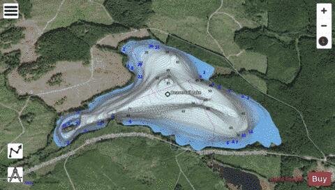 Beavertail Lake depth contour Map - i-Boating App - Satellite