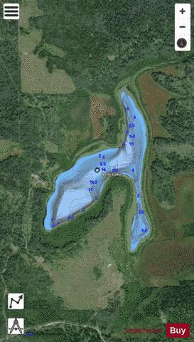 Bells Lake depth contour Map - i-Boating App - Satellite