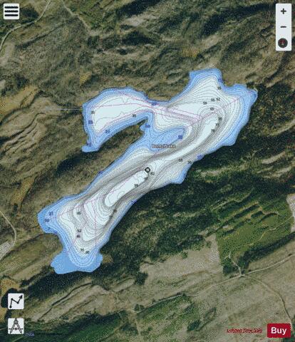 Bentzi Lake depth contour Map - i-Boating App - Satellite