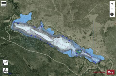 Big Bar Lake depth contour Map - i-Boating App - Satellite