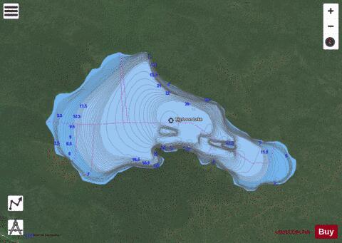 Big Loon Lake depth contour Map - i-Boating App - Satellite
