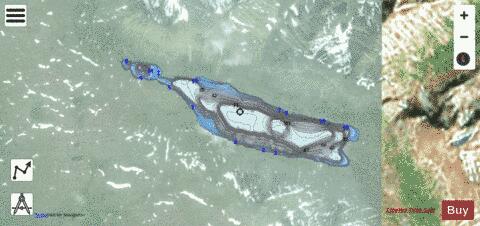 Blue Swan Lake depth contour Map - i-Boating App - Satellite
