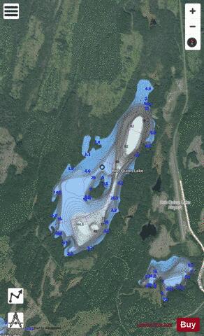 Bob Quinn Lake depth contour Map - i-Boating App - Satellite