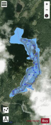 Bobtail Lake depth contour Map - i-Boating App - Satellite
