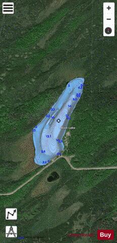 Boot Lake depth contour Map - i-Boating App - Satellite