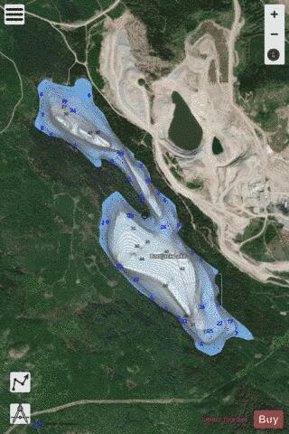 Boot Jack Lake depth contour Map - i-Boating App - Satellite