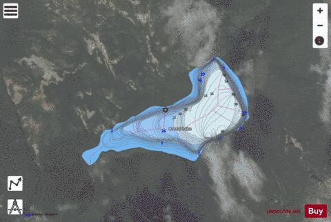 Boreal Lake depth contour Map - i-Boating App - Satellite