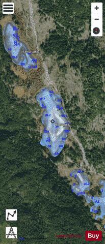 Boss Lake depth contour Map - i-Boating App - Satellite