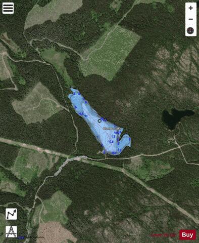 Brenda Lake depth contour Map - i-Boating App - Satellite