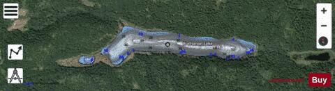 Buchanan Lake depth contour Map - i-Boating App - Satellite