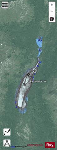 Buckinghorse Lake depth contour Map - i-Boating App - Satellite