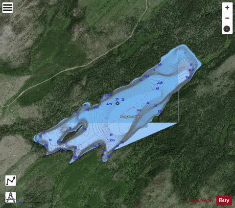 Bungalow Lake depth contour Map - i-Boating App - Satellite