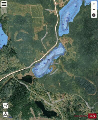 Burn Lake depth contour Map - i-Boating App - Satellite