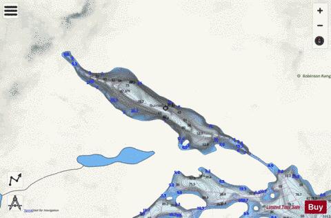 Burnett Lake depth contour Map - i-Boating App - Satellite